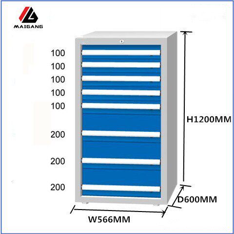 麦冈厂家现货供应MG-Z12081A加厚铁皮零件柜抽屉式五金配件工具柜
