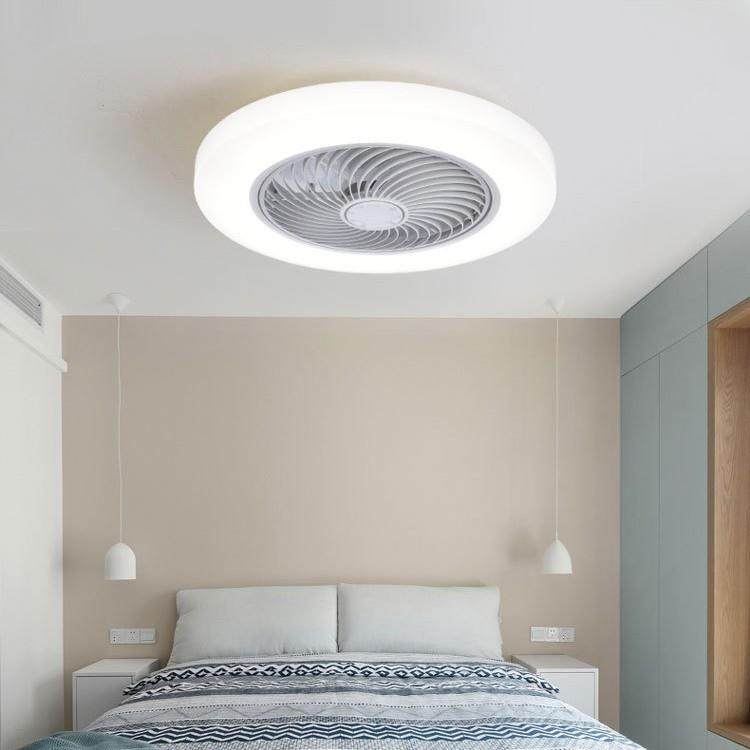 超薄吸顶风扇灯吊扇灯卧室餐厅家用隐形灯扇现代北欧带电扇吸顶灯