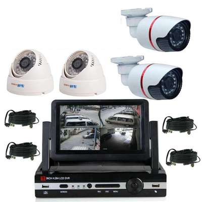1.0 MP CCTV AHD System Real  Hybird DVR 4CH 720P AHD Kit监控