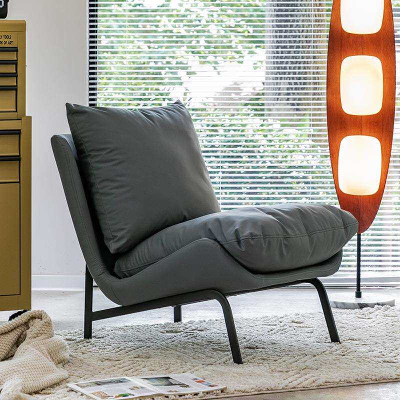 意式单人沙发椅现代简约小户型客厅阳台网红复古休闲懒人沙发躺椅