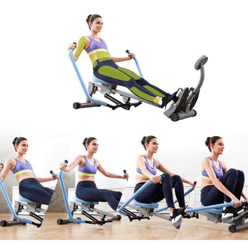 家用划船机仿真双桨液压阻力划艇机划船器rowingmachine