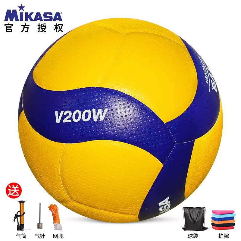 MIKASA米卡萨排球5号V200W国家队女排国际排联大赛FIVB室内比赛球 运动/瑜伽/健身/球迷用品 排球 原图主图