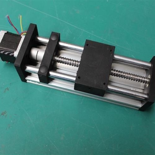 双光轴滚珠丝杆导轨滑台模组含电机丝杆运动平台