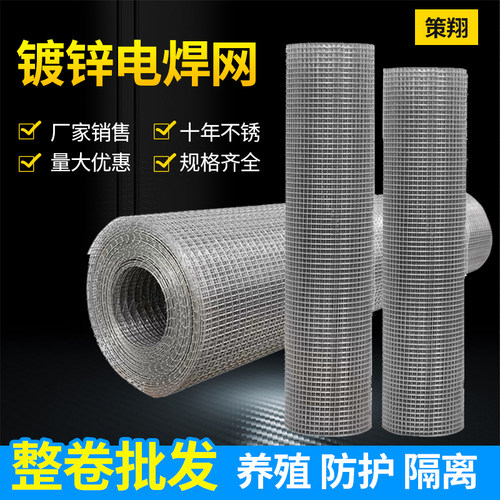 热镀锌防锈电焊网围栏养殖鸡鸽铁丝网钢丝网隔离防鼠网格片防护网