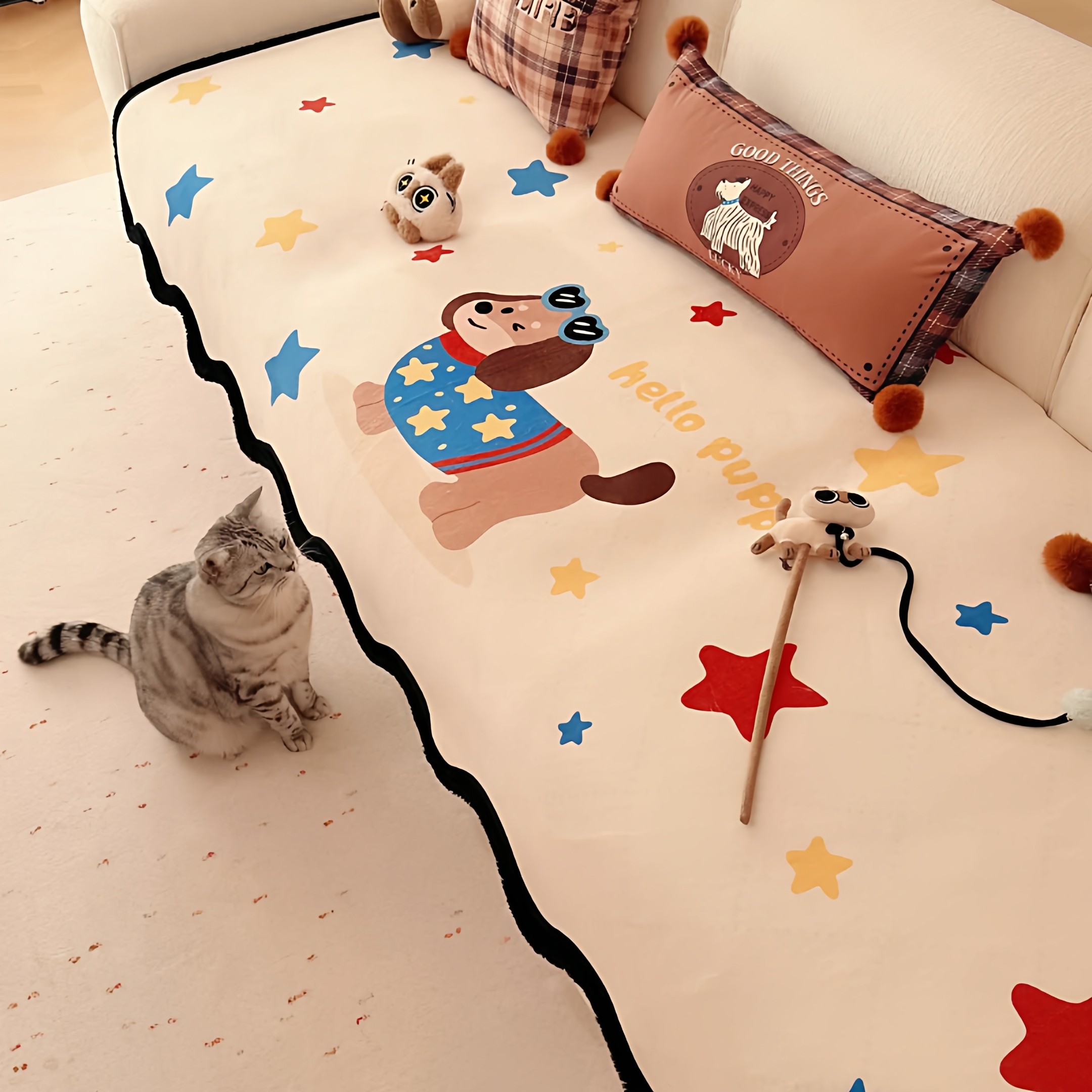 异形毛绒沙发垫冬2026新款美式拼布风加厚皮沙发坐垫防滑盖布坐毯,居家布艺,沙发垫,淘宝优惠券,粉丝福利购,淘宝优惠卷