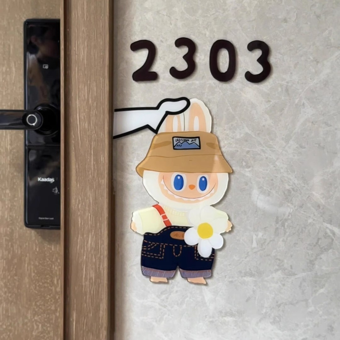 门牌号码牌家用定制入户门装饰标识牌入户门牌号亚克力门口装饰牌