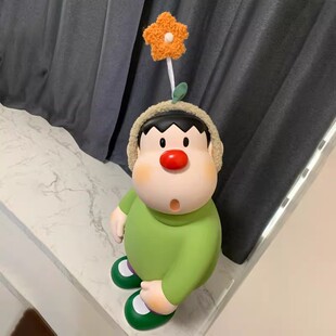 胖虎手办办公室装饰桌面摆件治愈情绪工位解压神器男女生打工人