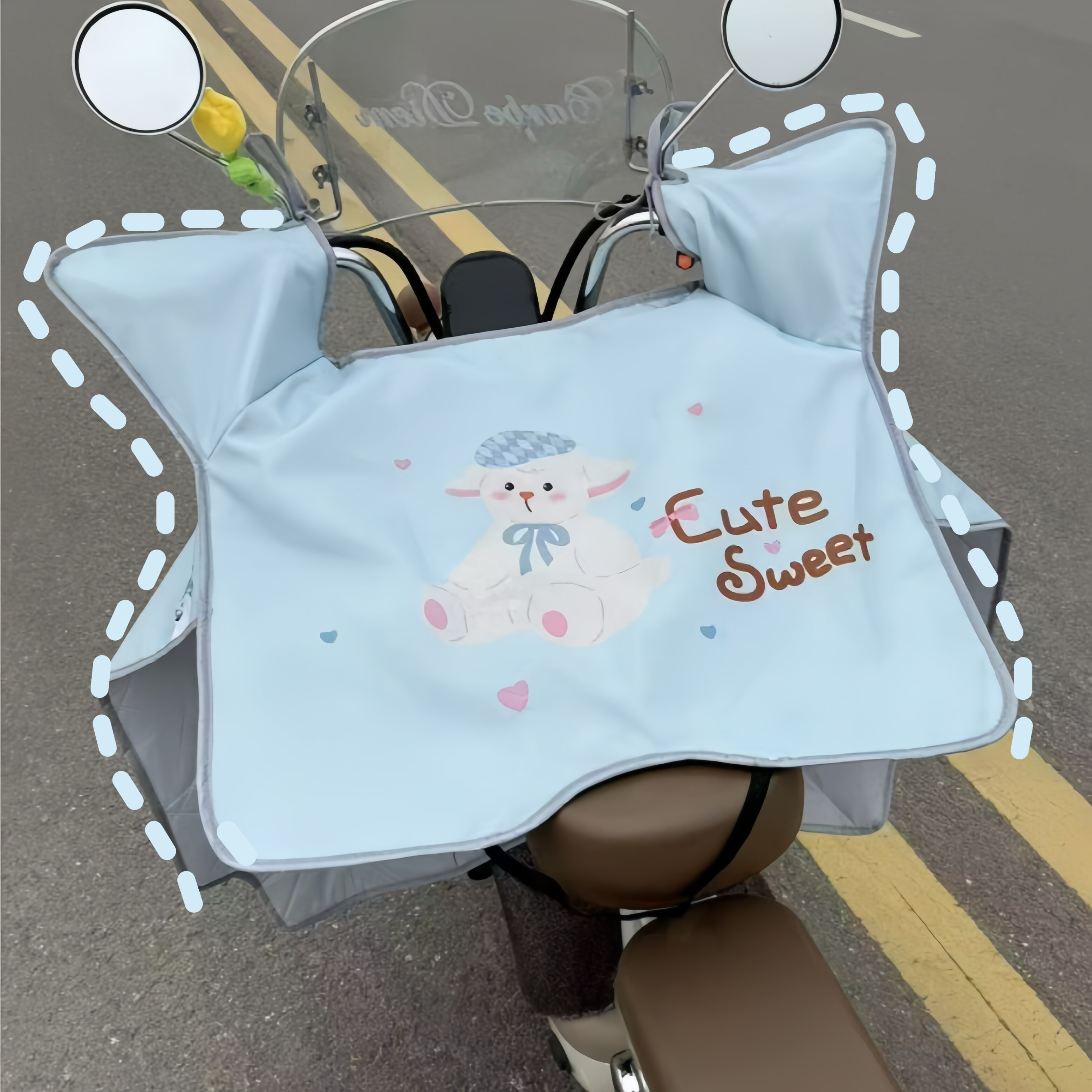 挡风被电动车挡风被高颜值遮阳罩夏季防晒防紫外线摩托车挡风被