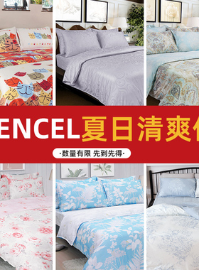 港版码Rapee Zest 60% TENCEL天丝床品四件套枕套床笠被套四季款