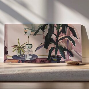 【无框画】《草木之思》 u现代客厅横版家用创意静物挂画装饰画墙