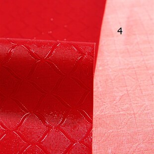 Leather PVhC Fabrics Synthetic Rupholst Red for Faux