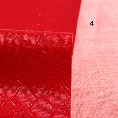 Red Faux PVhC Leather Fabrics Synthetic Leather for Rupholst