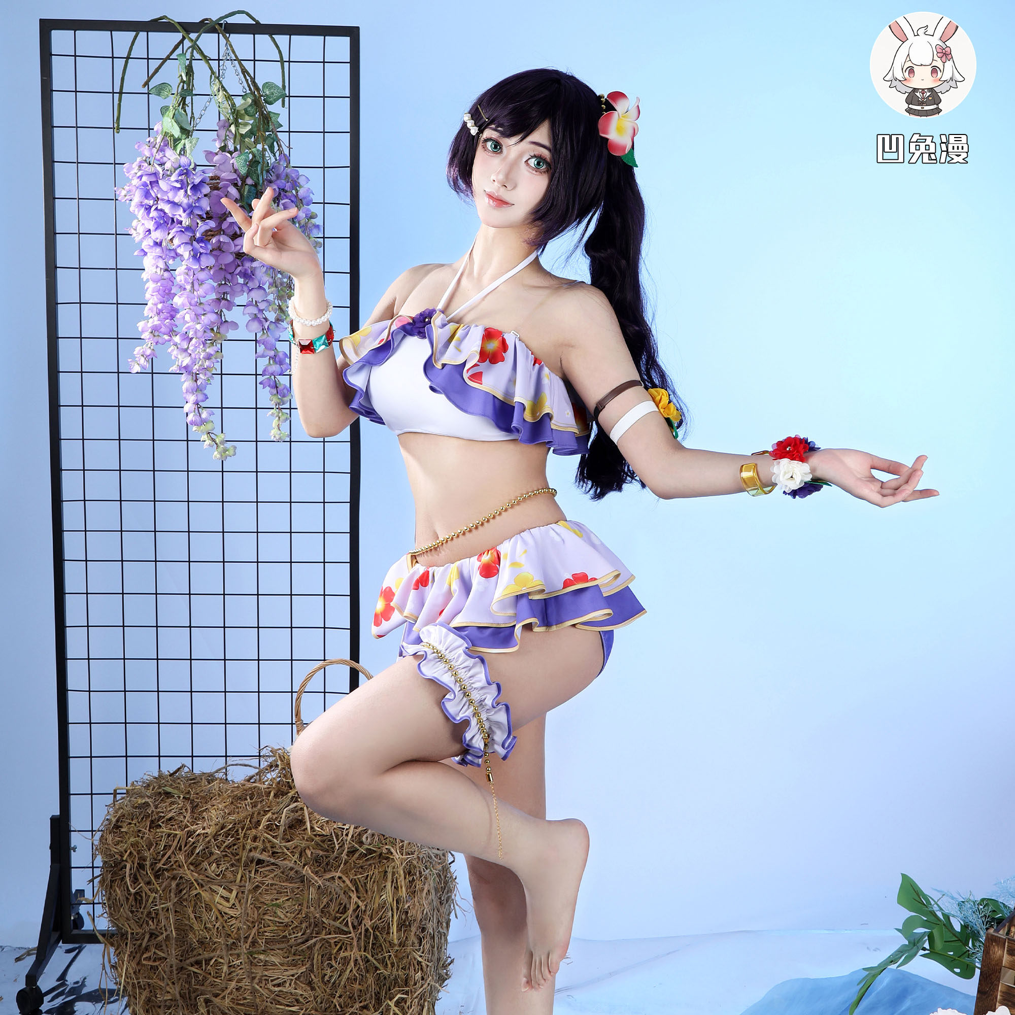 凹兔漫 尾款 lovelvie缪斯东条希真姬夏日水着泳衣cos服cospaly