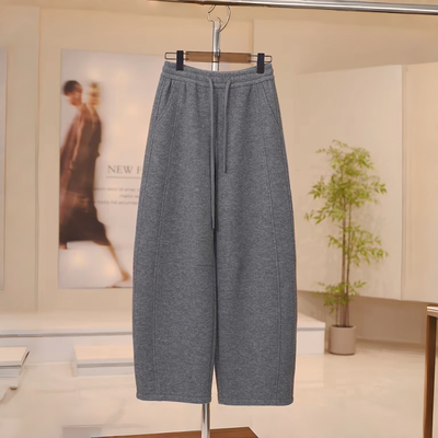 【专柜轻奢】羊驼绒加厚加绒羊 绒舒适显瘦百搭窄版香蕉裤2596