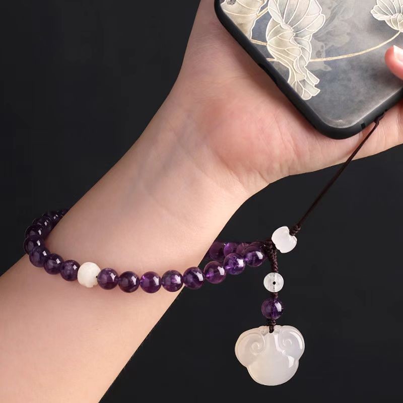 紫水晶手机链轻奢小众精致高级感