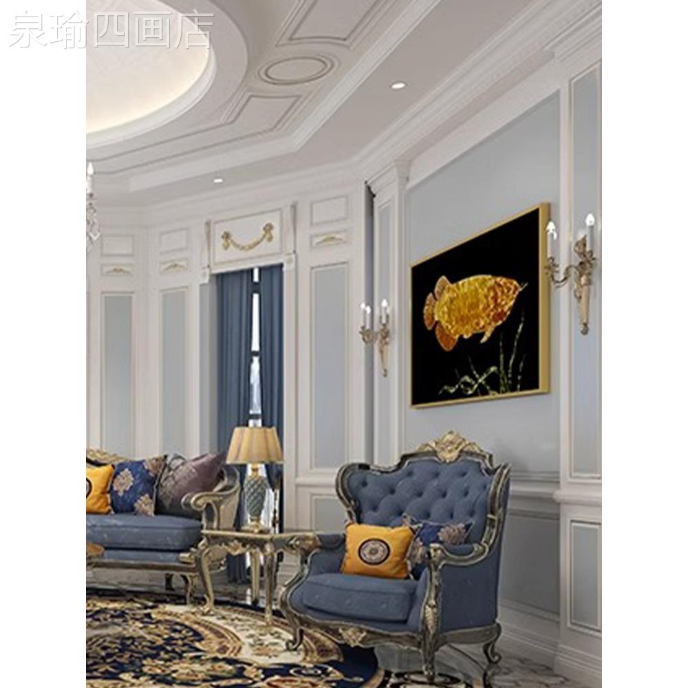 网红金龙鱼餐民装饰轻奢玄关年年有画艺术挂画有余余厅画宿卧室墙图片