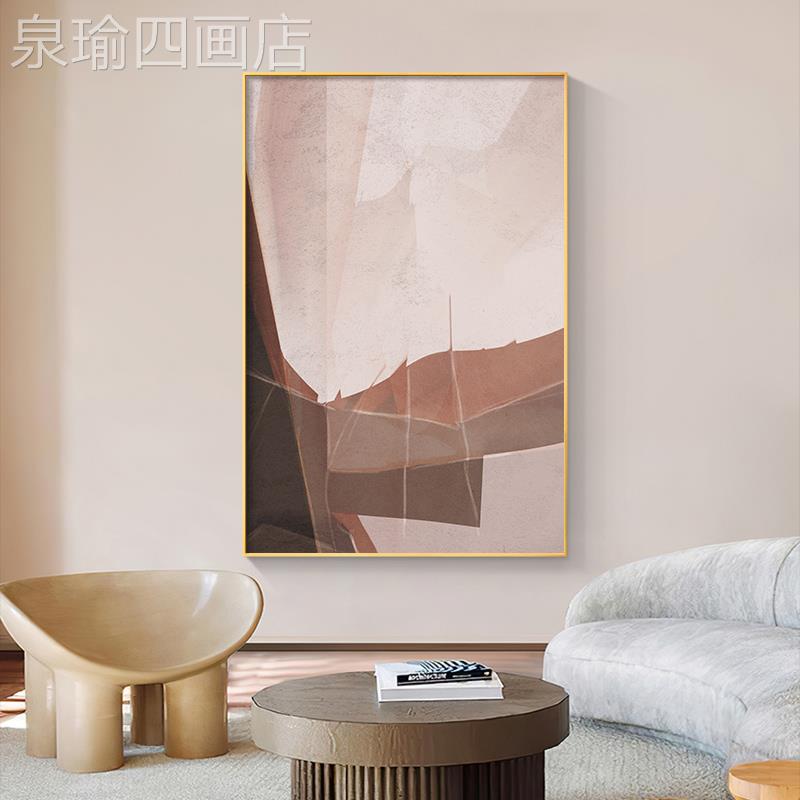 网红关极装饰画抽玄艺术画入户走廊挂客画简大幅落地象画厅晶瓷墙图片