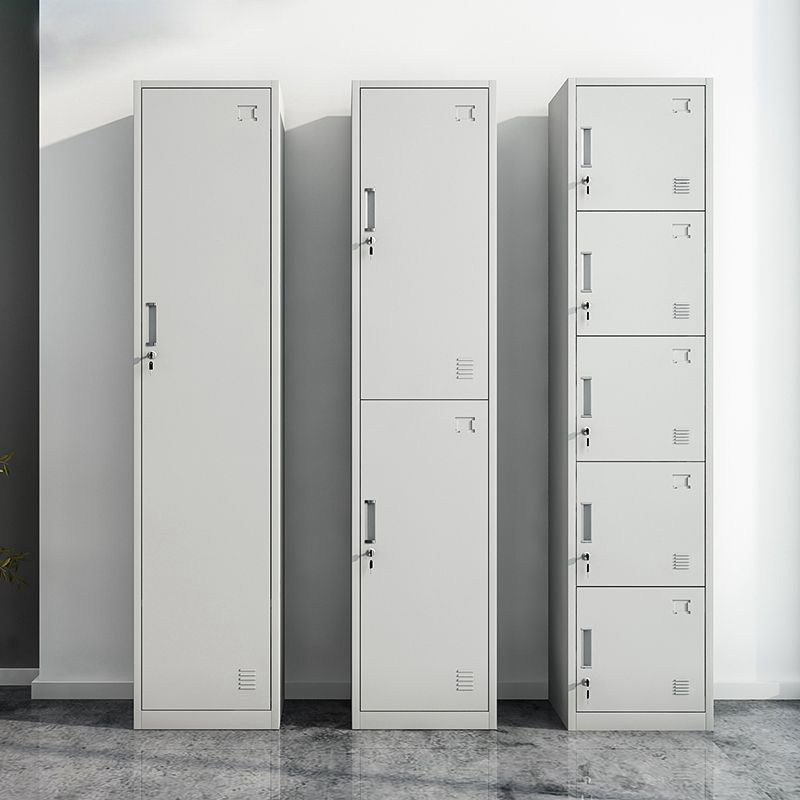 员工更衣柜健身房铁皮柜单人宿舍带锁换衣柜单门分层X储物柜存包