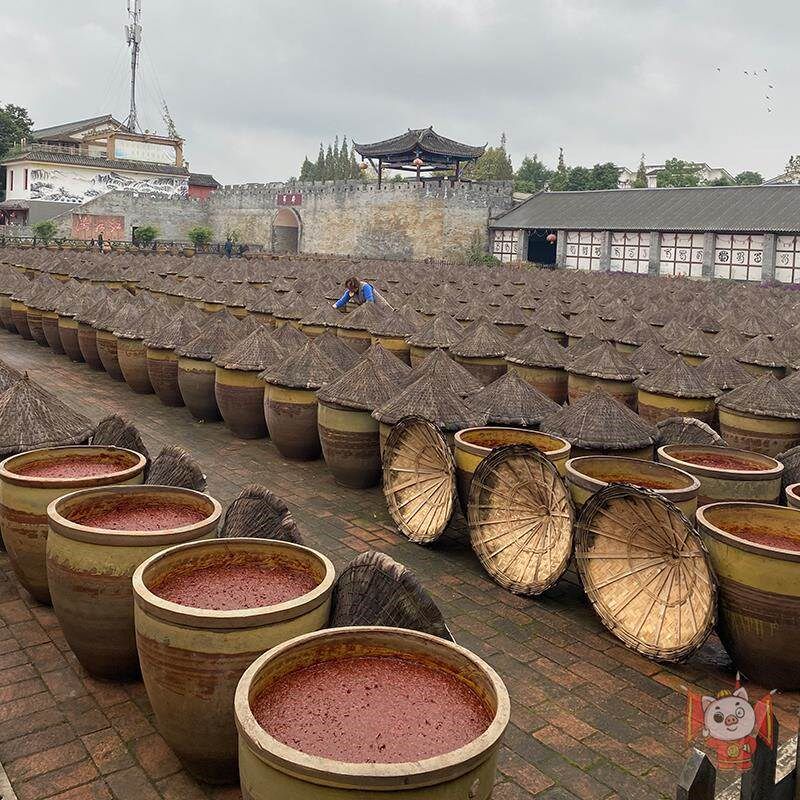 酱罐盖酱菜缸帽圆形户外室外瓦缸盖子J防水防雨斗笠缸冒酱缸罩