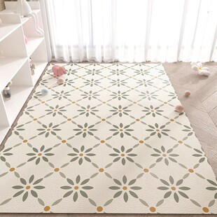 新款 一抹净简约阳台地垫防油防水C防滑PVC可擦客厅厨房卧室地毯