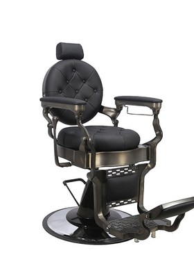 BarBer复古男士油头椅可放倒D升降理发椅发廊美发椅刮胡修面椅