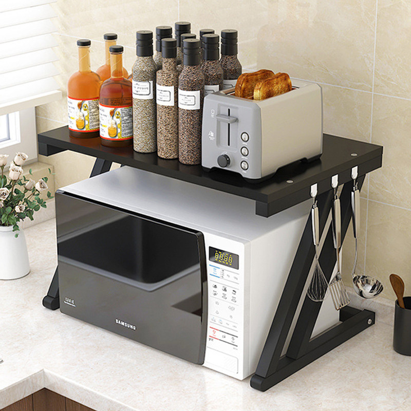 极速可伸缩厨房置物架微波炉架子家用多层台面桌T面烤箱收纳多功,厨房/烹饪用具,微波炉置物架,淘宝优惠券,粉丝福利购,淘宝优惠卷