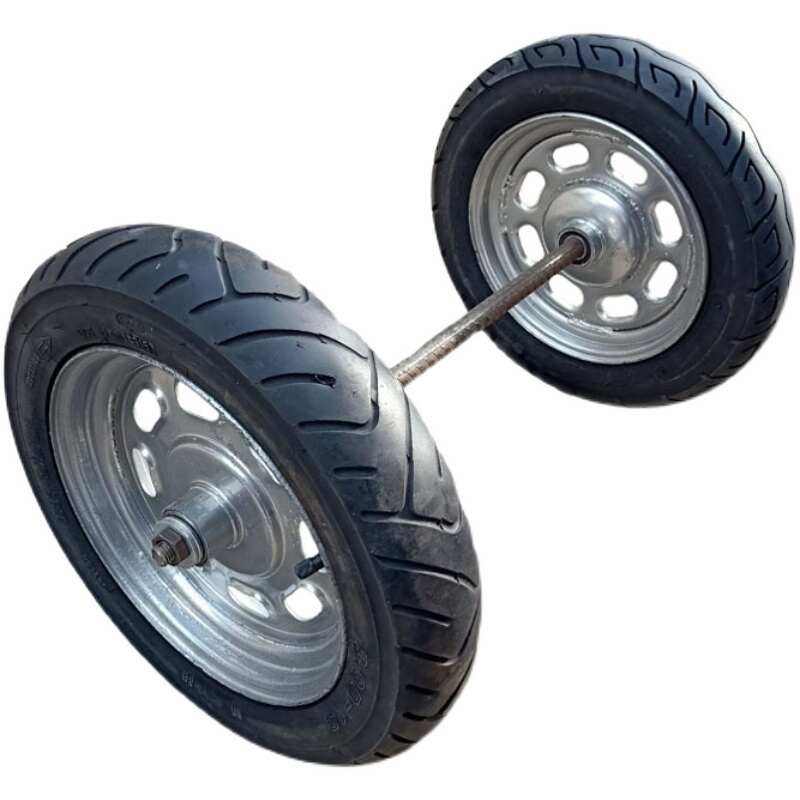 老虎车农用e工地手推车充气轮子载重推车大轮子带轴车轴总成带轮