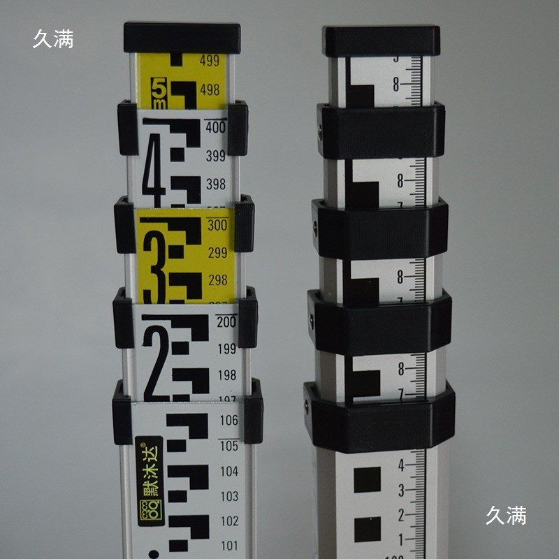 水准仪铝合金塔尺3米5米7米尺E不锈钢长标尺水平仪绝缘塔尺