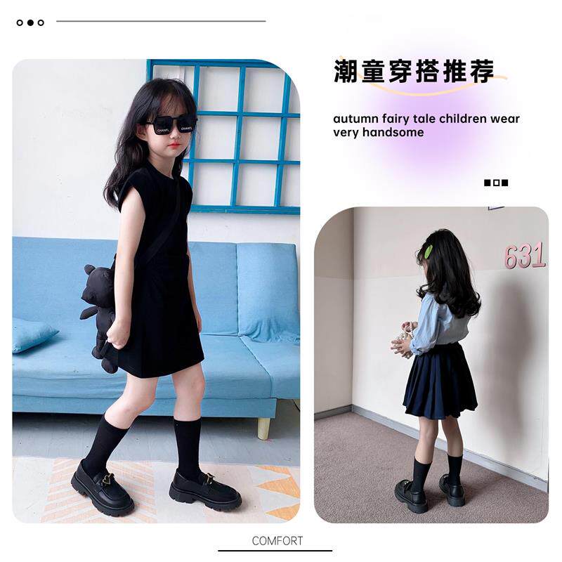 女童鞋子儿童公主小皮鞋春秋季新款女包乐福鞋学院英伦风配礼服