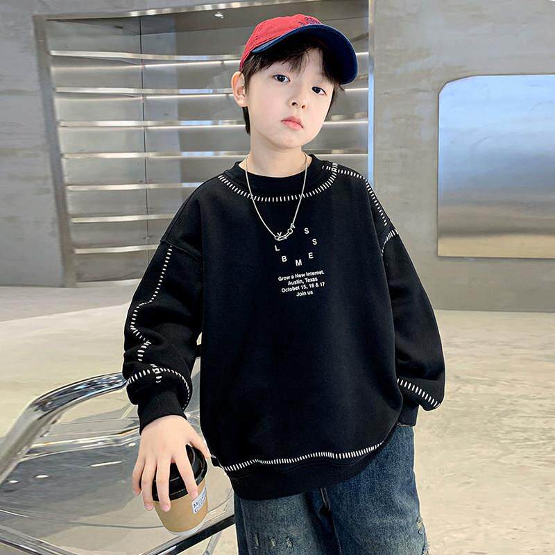 儿童装男童春装卫衣春秋款2025新款春季帅气上衣中大童男孩痞帅潮