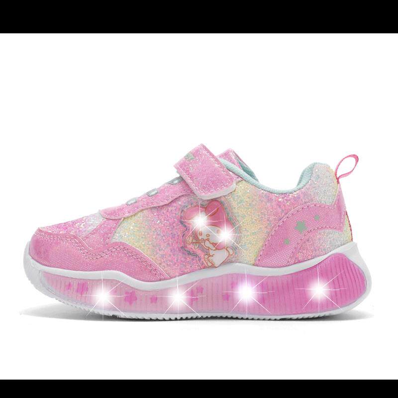 25春秋新款儿童三里欧美乐蒂酷洛米玉兔闪灯运动鞋女童透气休闲鞋