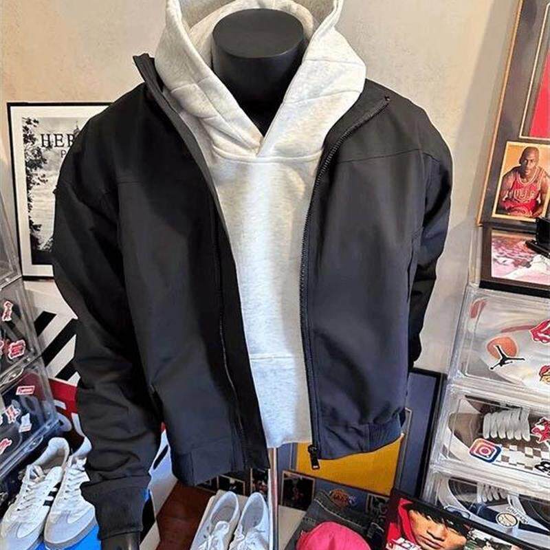 童装纯色重磅连帽卫衣男童秋冬款加绒中大童学校学生外套加厚帽衫