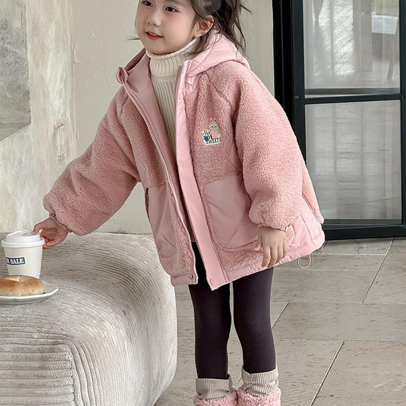 女童外套春秋款2025新款宝宝加绒加厚秋装拉布布儿童洋气秋季上衣