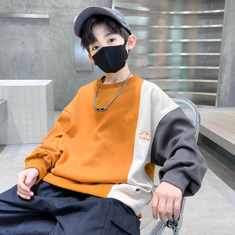 儿童装男童春装卫衣春秋款2025新款中大童上衣春季男孩炸街帅气潮