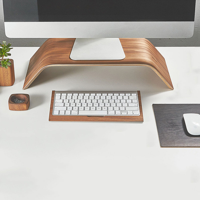 显示器一体机电脑通用木质支架