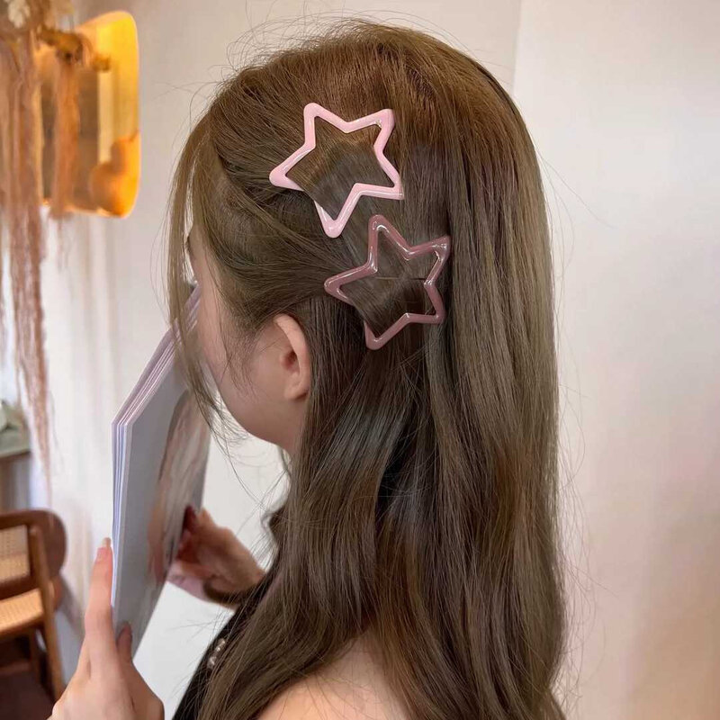 女生前额碎发五角星发夹大人侧边bb夹后脑勺星星刘海夹头饰