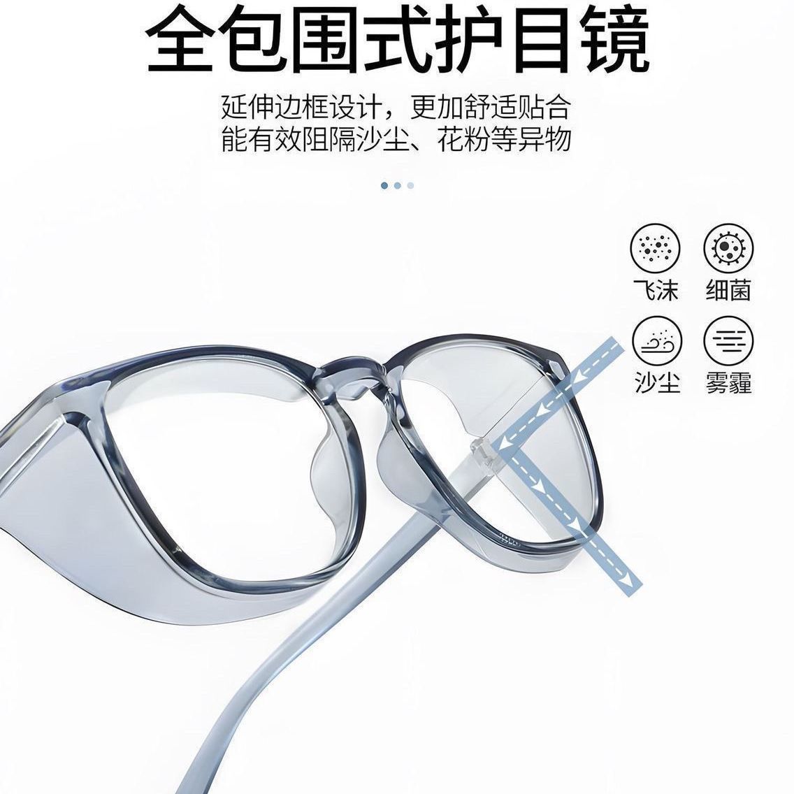 男女高清眼睛防护镜骑行专用防蓝光防雾防流泪防风沙灰护目镜