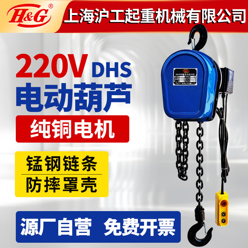 220v环链电动葫芦1吨2T3吨5吨10t群吊倒链起重小型提升吊机升降机