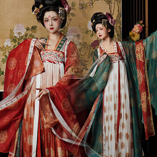 出租新款盛唐公主杨贵妃同款汉服唐制褙子齐胸大袖衫刺绣汉服租赁