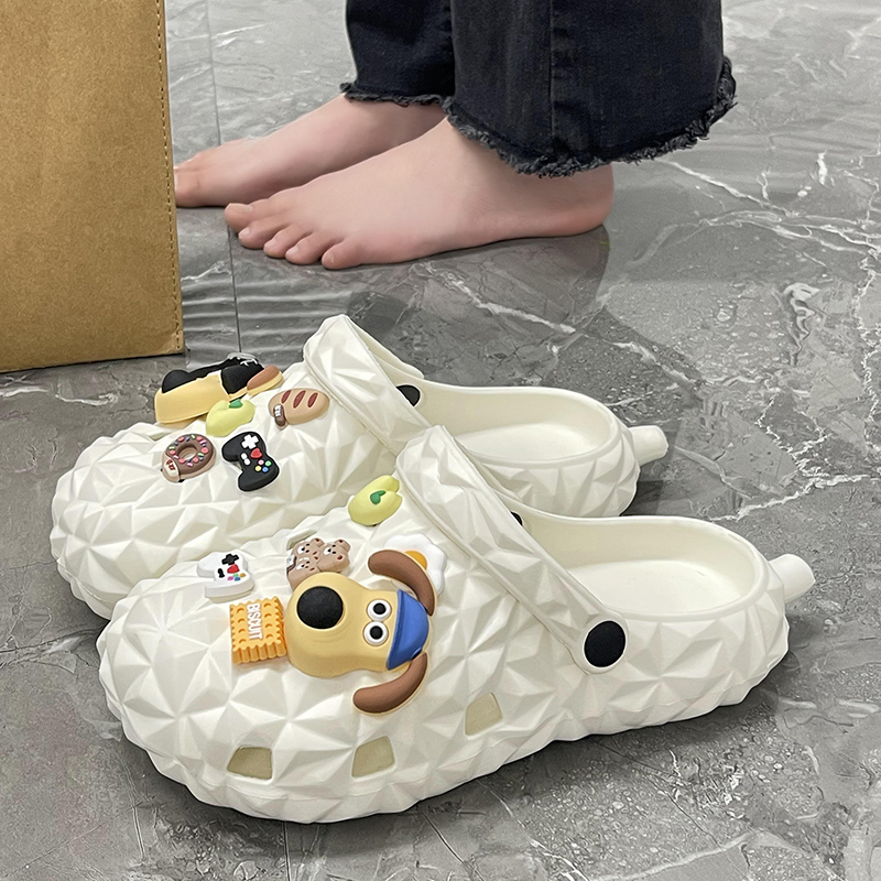 踩屎感洞洞鞋女夏季情侣