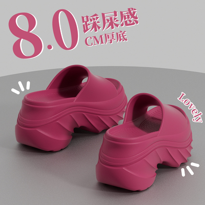 8cm厚底高跟拖鞋女夏季新款