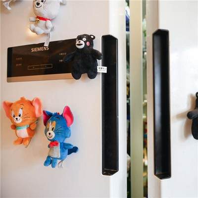 日本动漫毛绒冰箱贴创意可爱卡通玩偶立体熊本熊磁性贴铁壳强磁铁