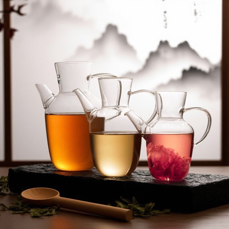 T4kzi德国水经注玻璃茶壶耐高温泡茶J壶高硼硅玻璃壶玻璃壶泡茶壶