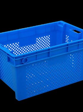安赛瑞错位筐可堆叠镂空塑料周转框沥水箩筐蓝63x42x31.S5cmEA200