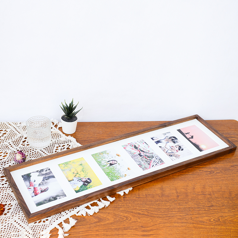 客厅挂墙相框创意组合相框六y连框实木相框洗照片做成框定制卡纸