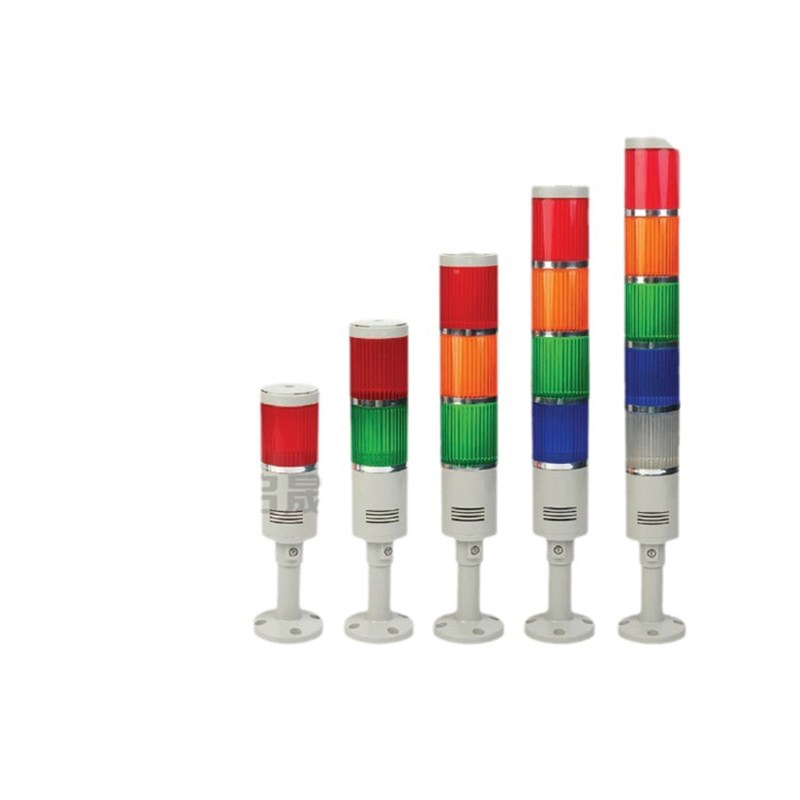 启晟工厂供c应56mm直径红黄绿LED多层三色警示灯AC380V航车指示灯
