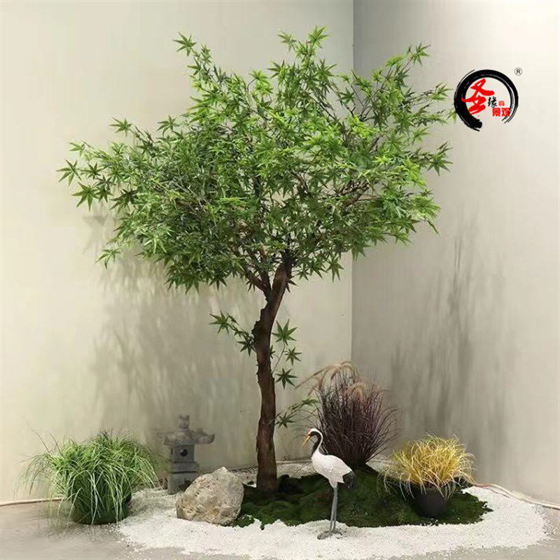 仿真枫树绿枫树鸡爪械鸡爪枫大型落地假树餐厅装饰绿X植绿色景观
