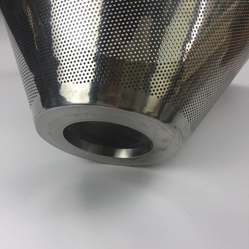 厂家定制整粒机g筛网 法兰式蚀刻过滤筒 304不锈钢冲孔锥形过滤筒