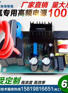 6克100W新款高频臭氧发生器电源石英管臭氧发生器水Y处理水厂消毒