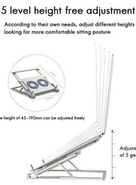 Laptop Cooling Pad with Dual Fan Laptop/TMablet Stand Lumino